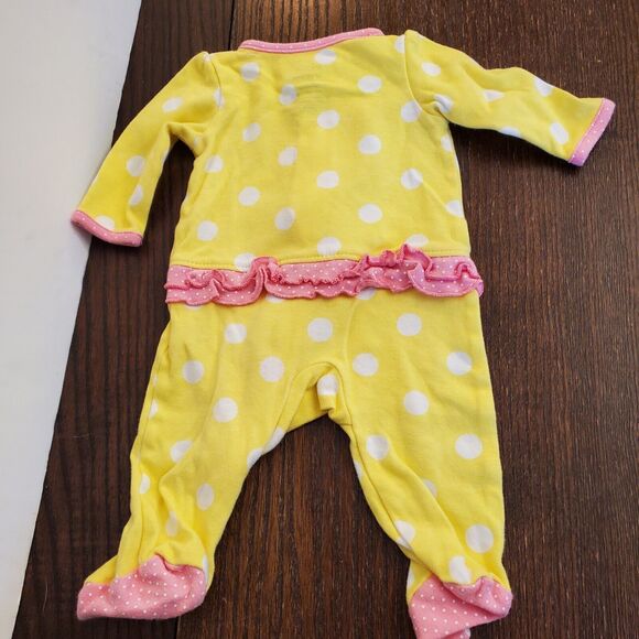 Lot of 4 Carter's NB Girls O mo Zip Rompers Stripes, Elegant, Sheep & Butterfly - Picture 11 of 12